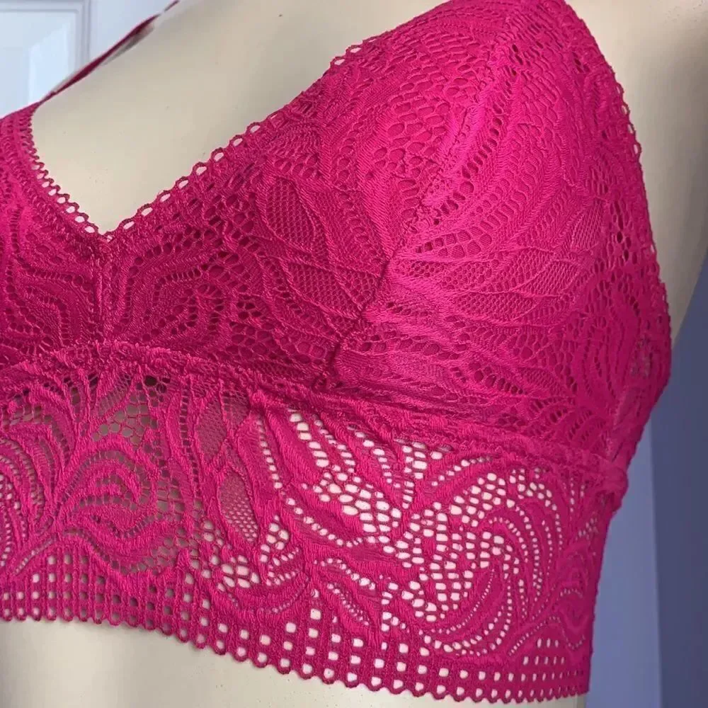 Auden Lace Lightly Lined Bralette Bra/ Panty Set XS